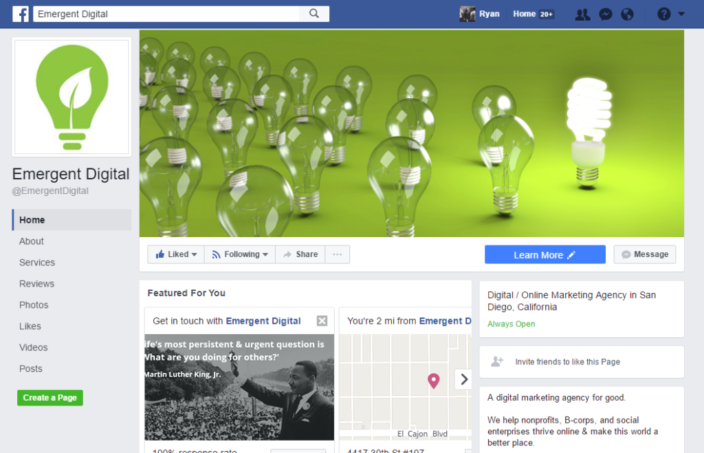 How to create a business page on Facebook