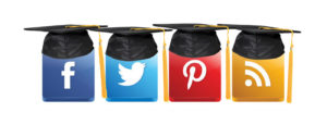 Social media icons educated